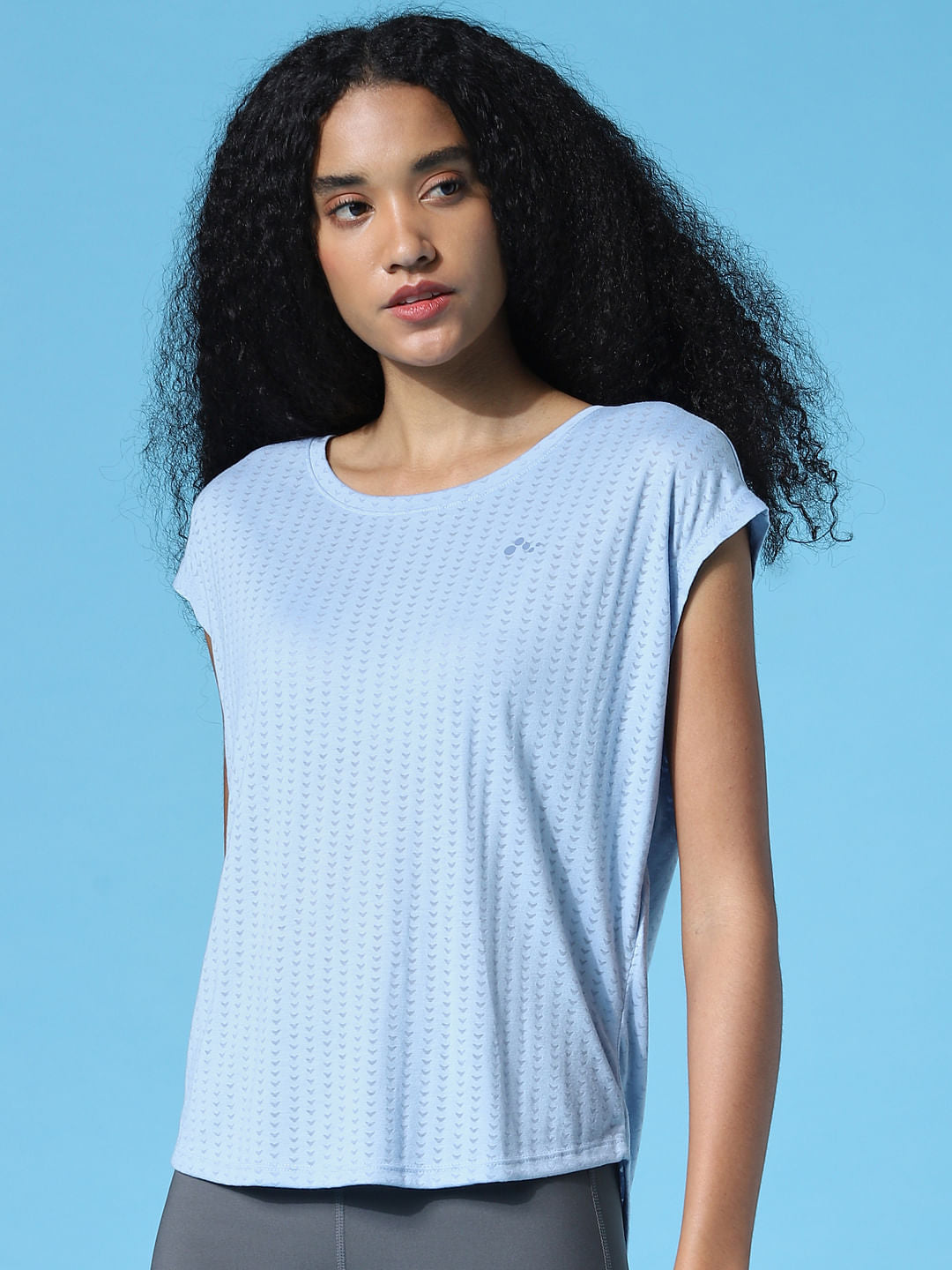 Play Blue Loose Burnout Training T-Shirt