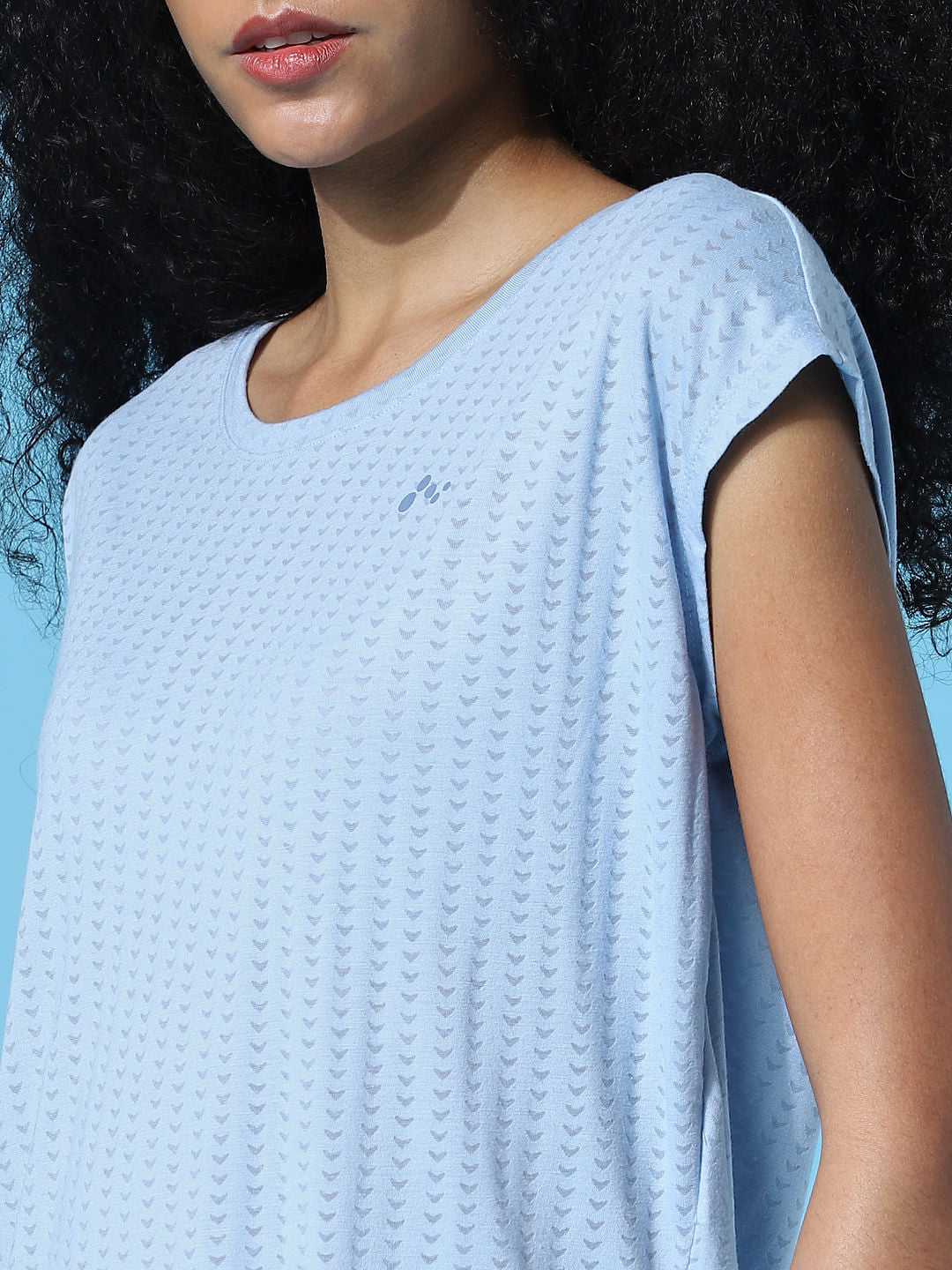 Play Blue Loose Burnout Training T-Shirt