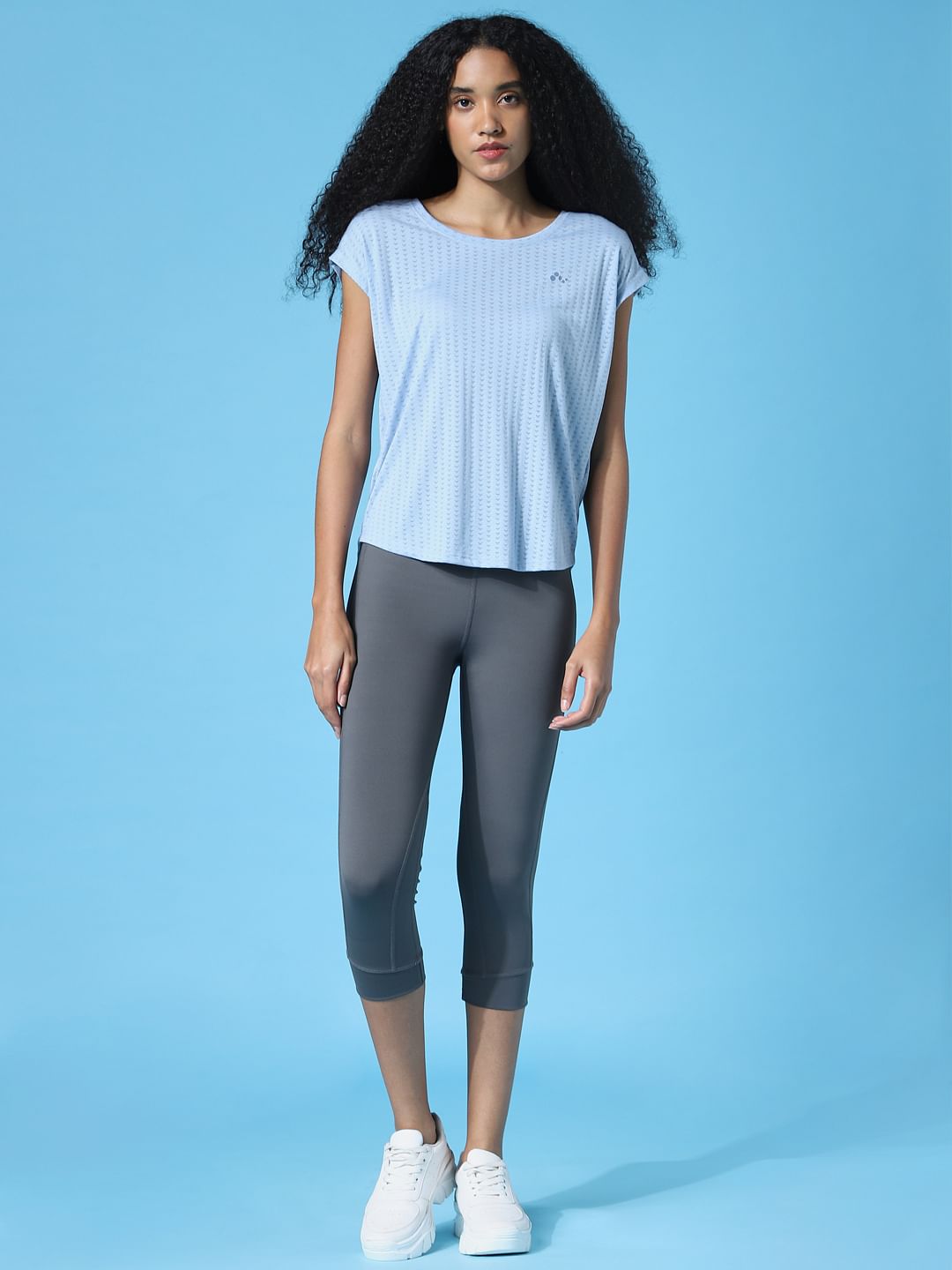 Play Blue Loose Burnout Training T-Shirt