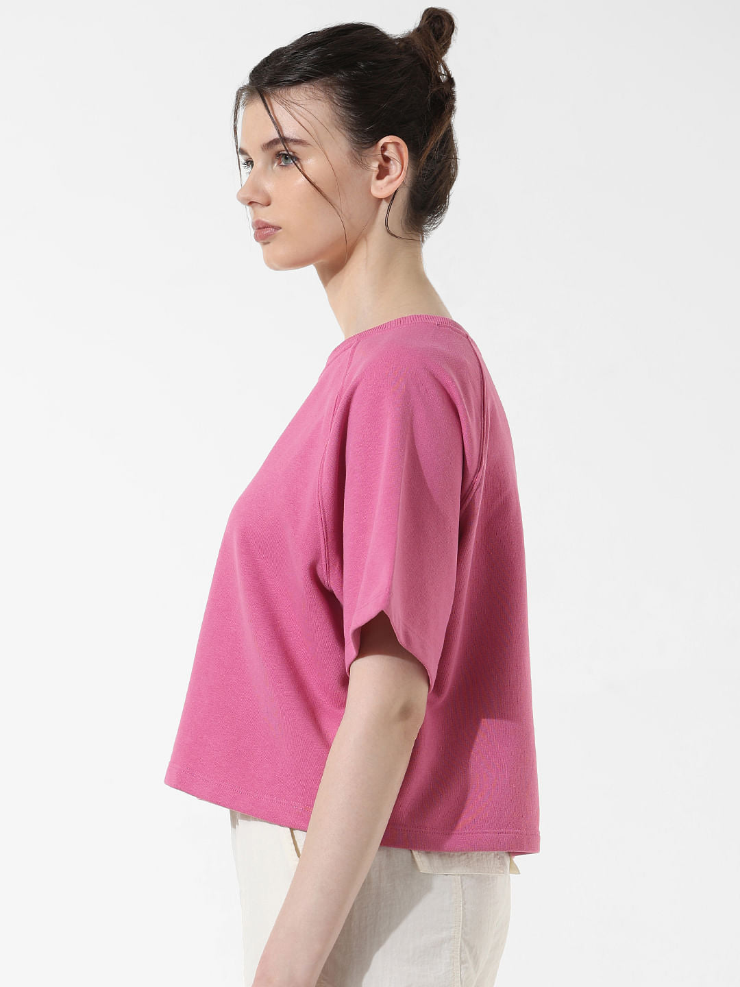 Pink Printed Boxy Fit T-Shirt