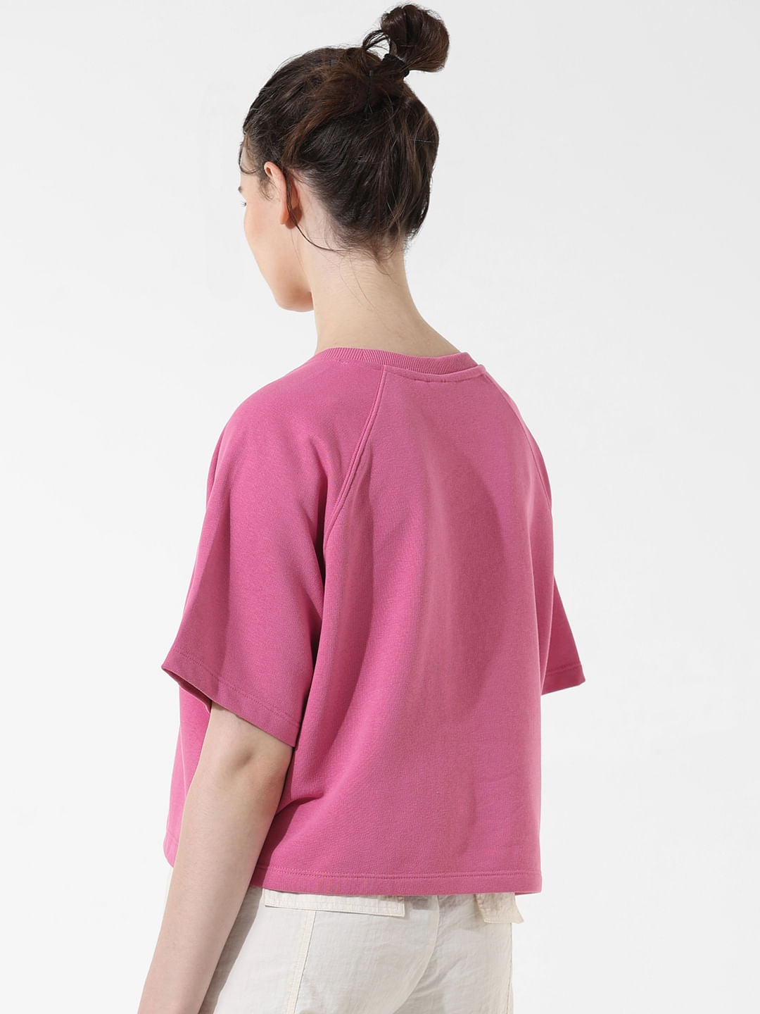 Pink Printed Boxy Fit T-Shirt