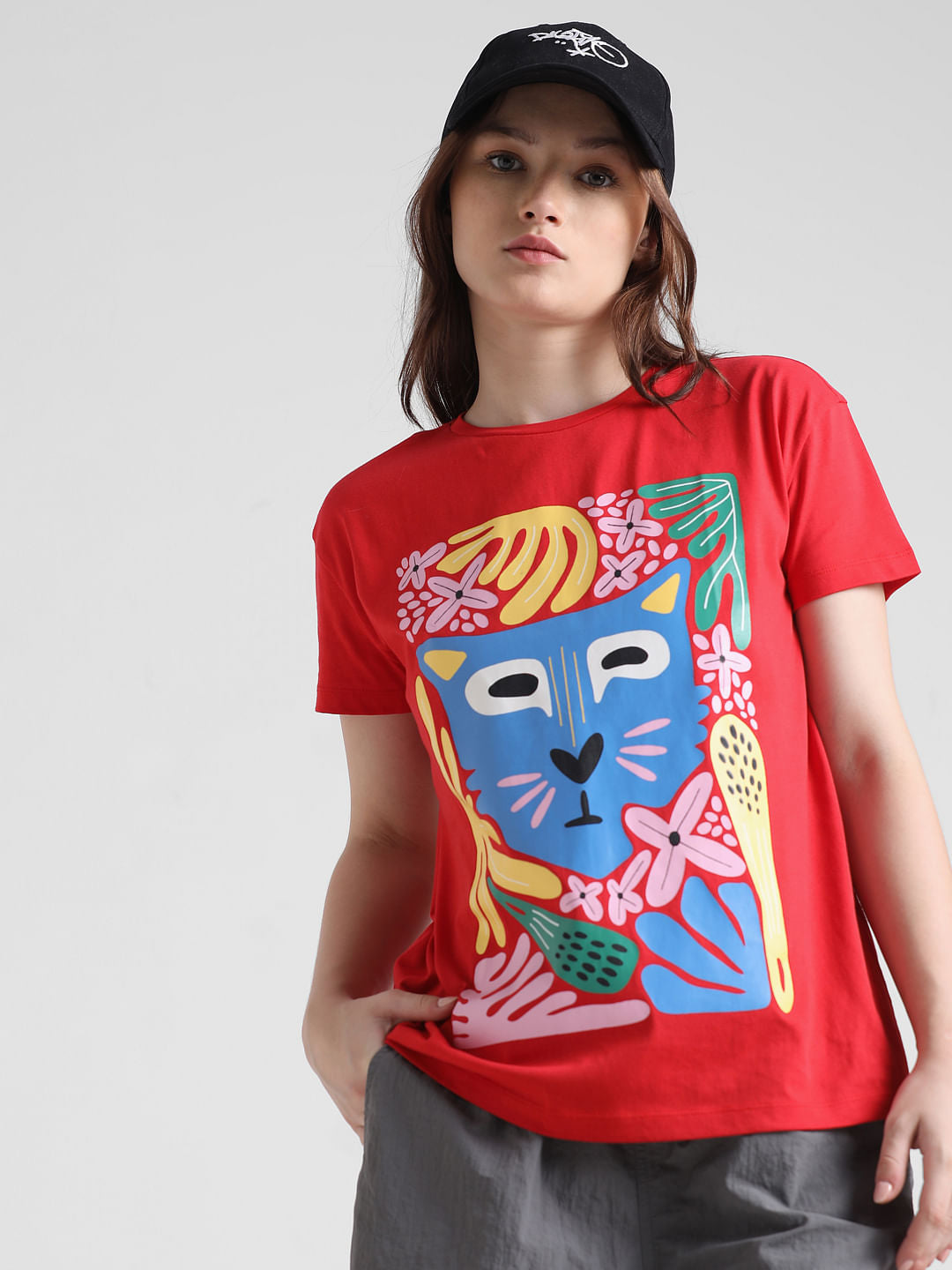 Red Graphic Print T-Shirt