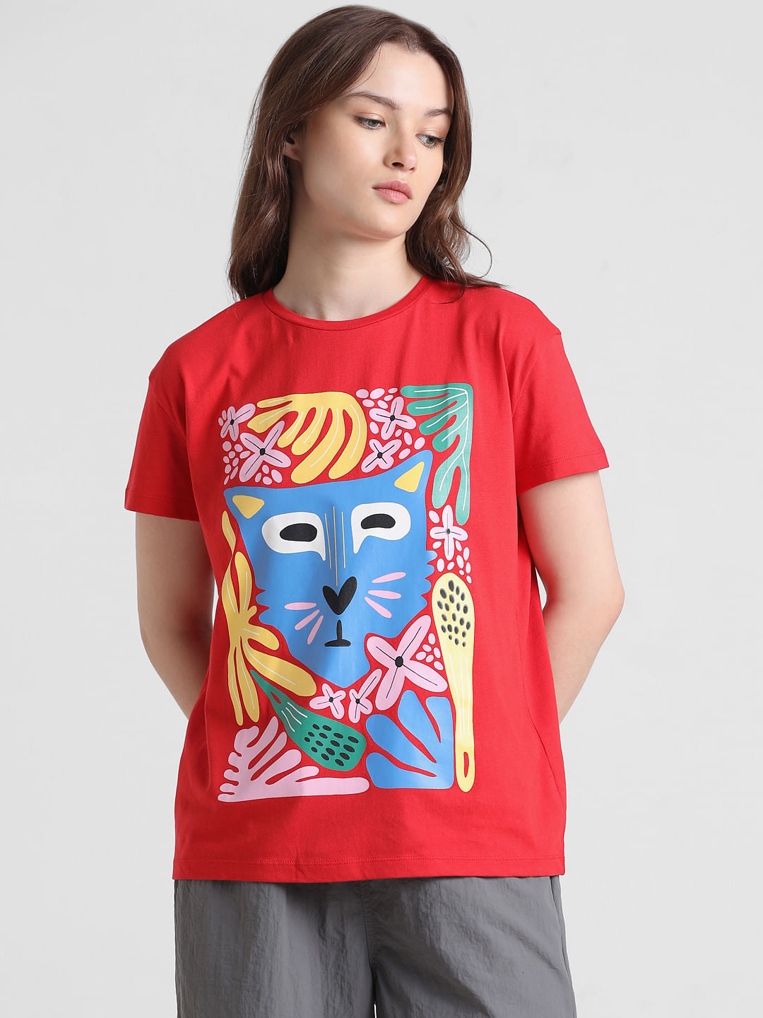 Red Graphic Print T-Shirt
