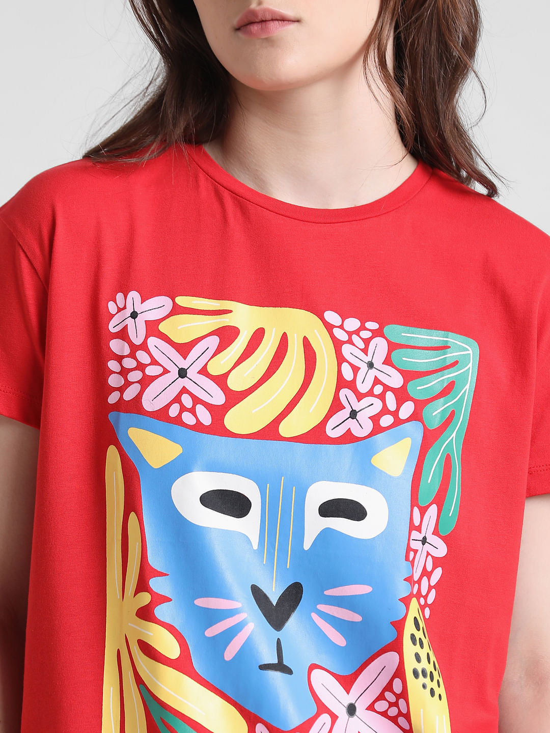 Red Graphic Print T-Shirt