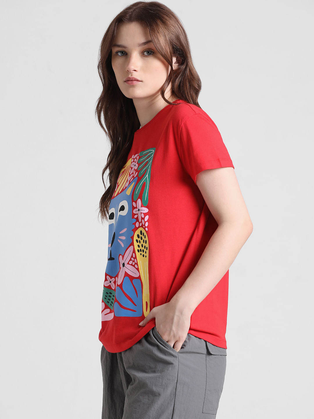 Red Graphic Print T-Shirt