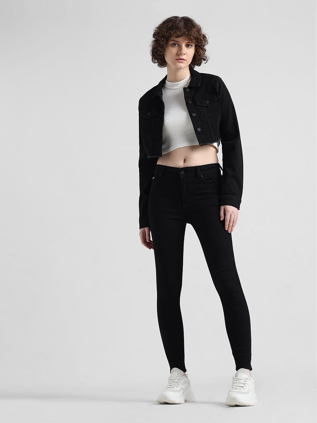 Black Mid Rise Carmen Skinny Fit Jeans