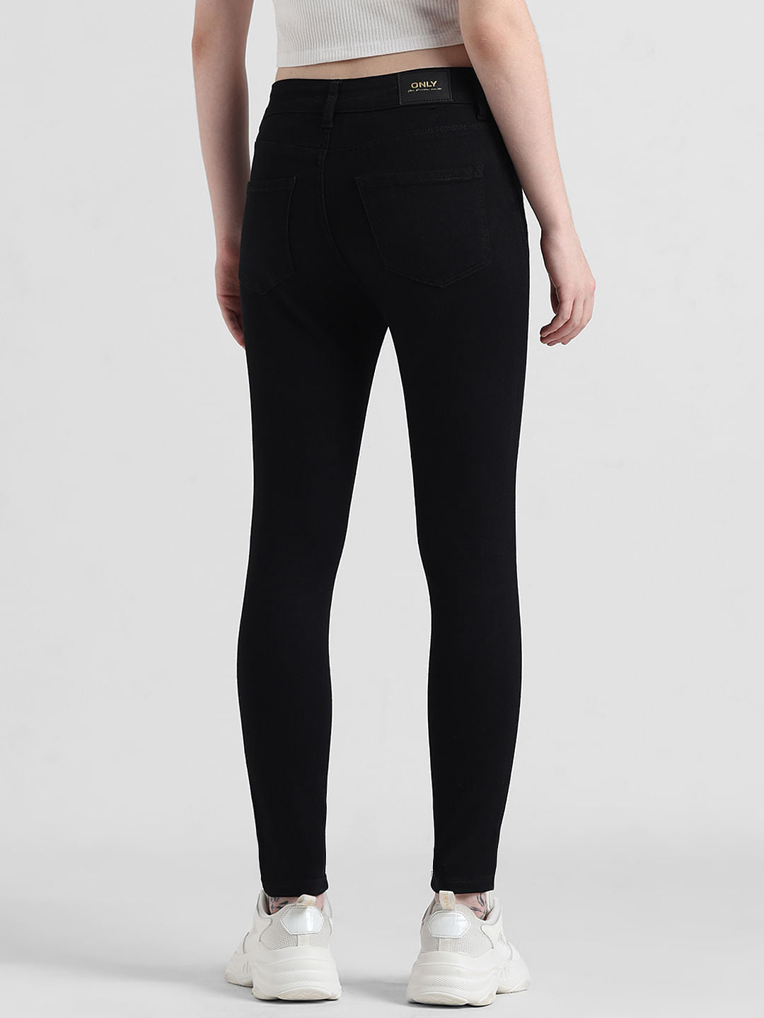 Black Mid Rise Carmen Skinny Fit Jeans