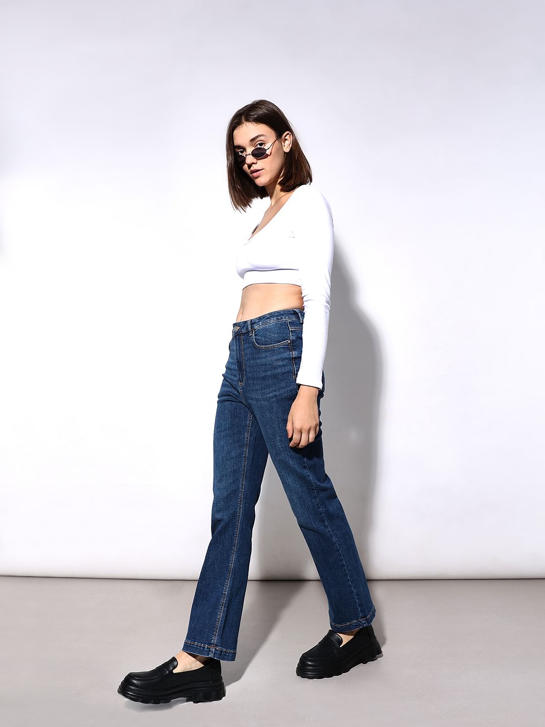 Blue High Rise Paola Flared Jeans