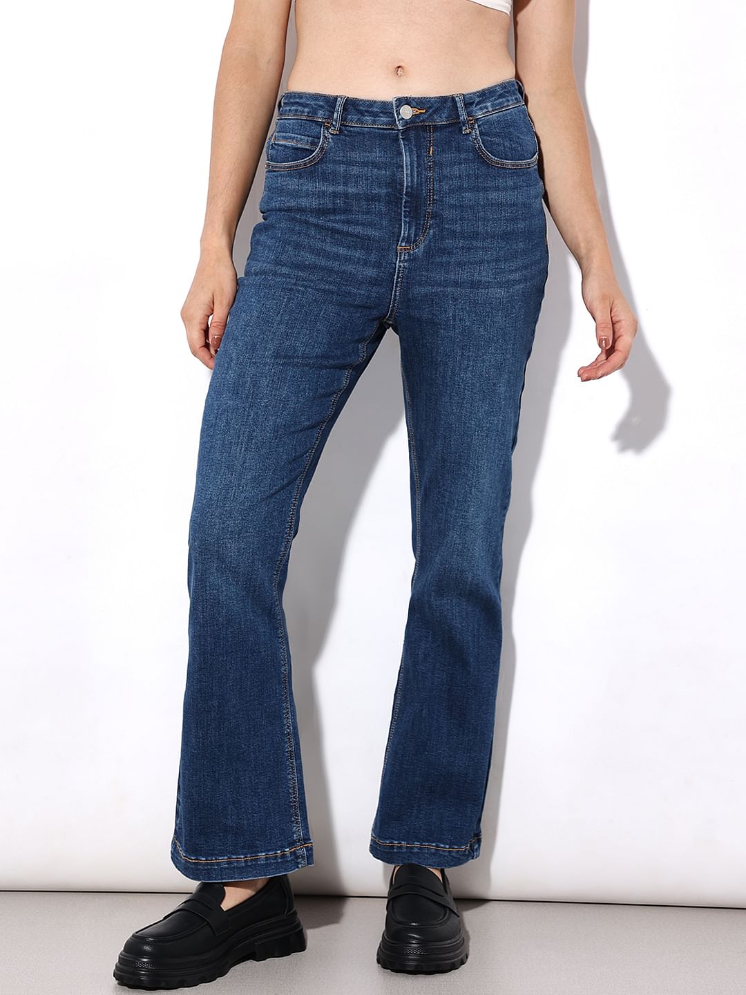 Blue High Rise Paola Flared Jeans