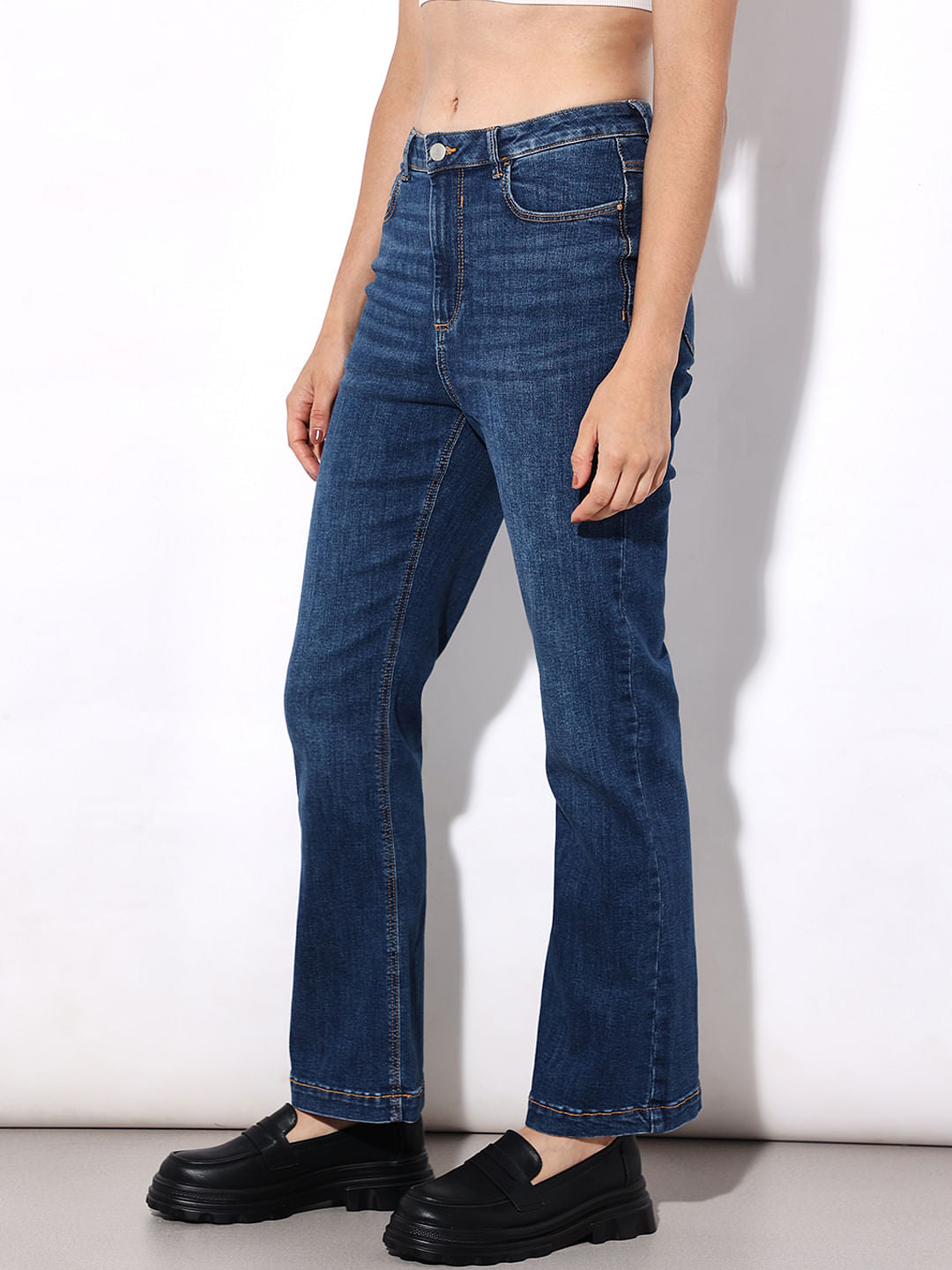 Blue High Rise Paola Flared Jeans