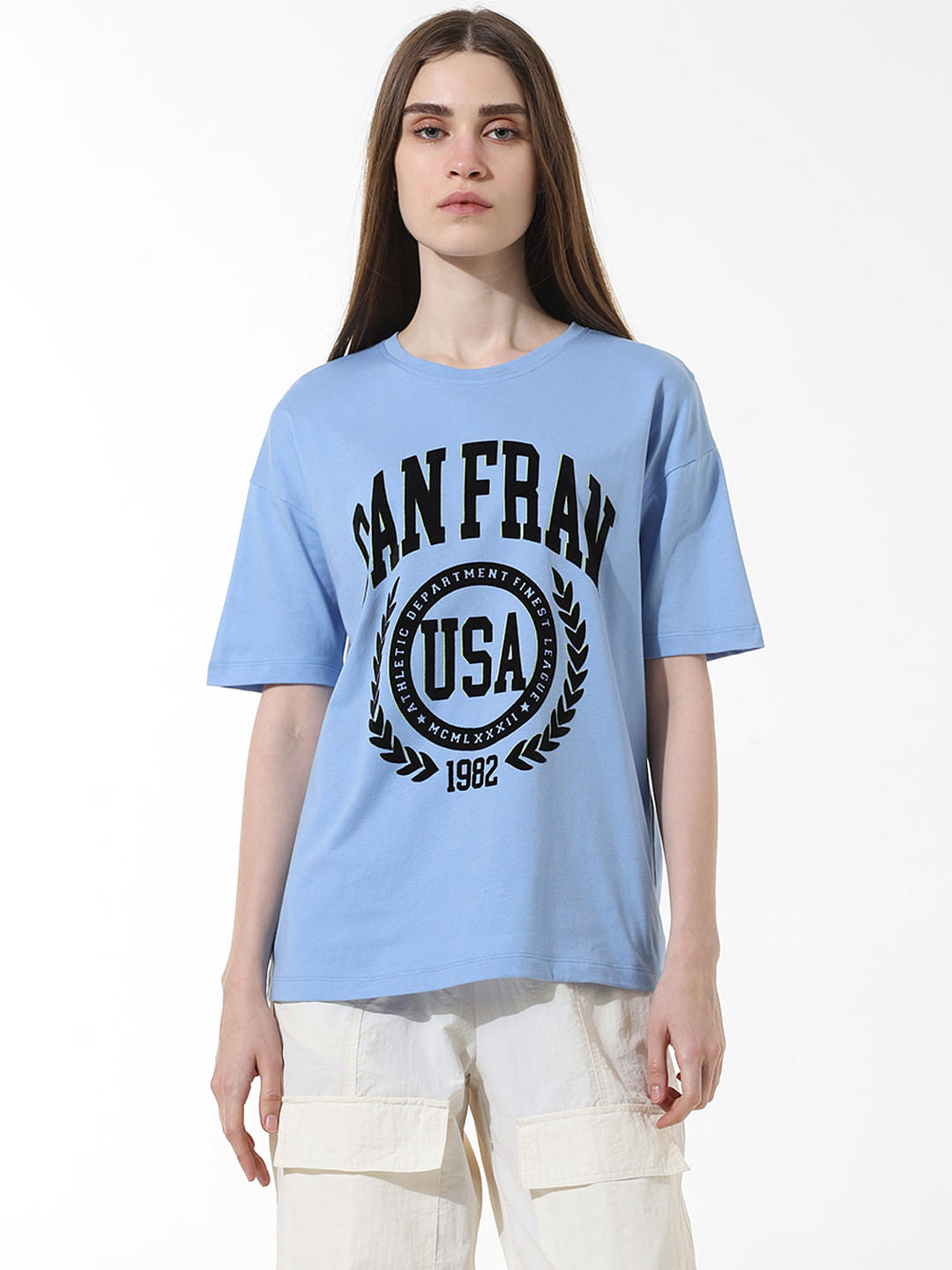 Blue Graphic Print T-Shirt