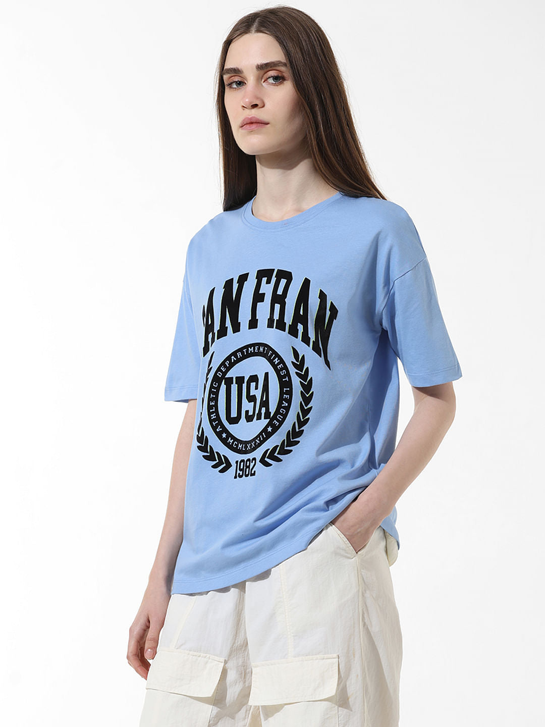 Blue Graphic Print T-Shirt