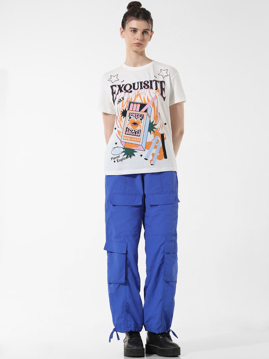 White Graphic Print T-Shirt