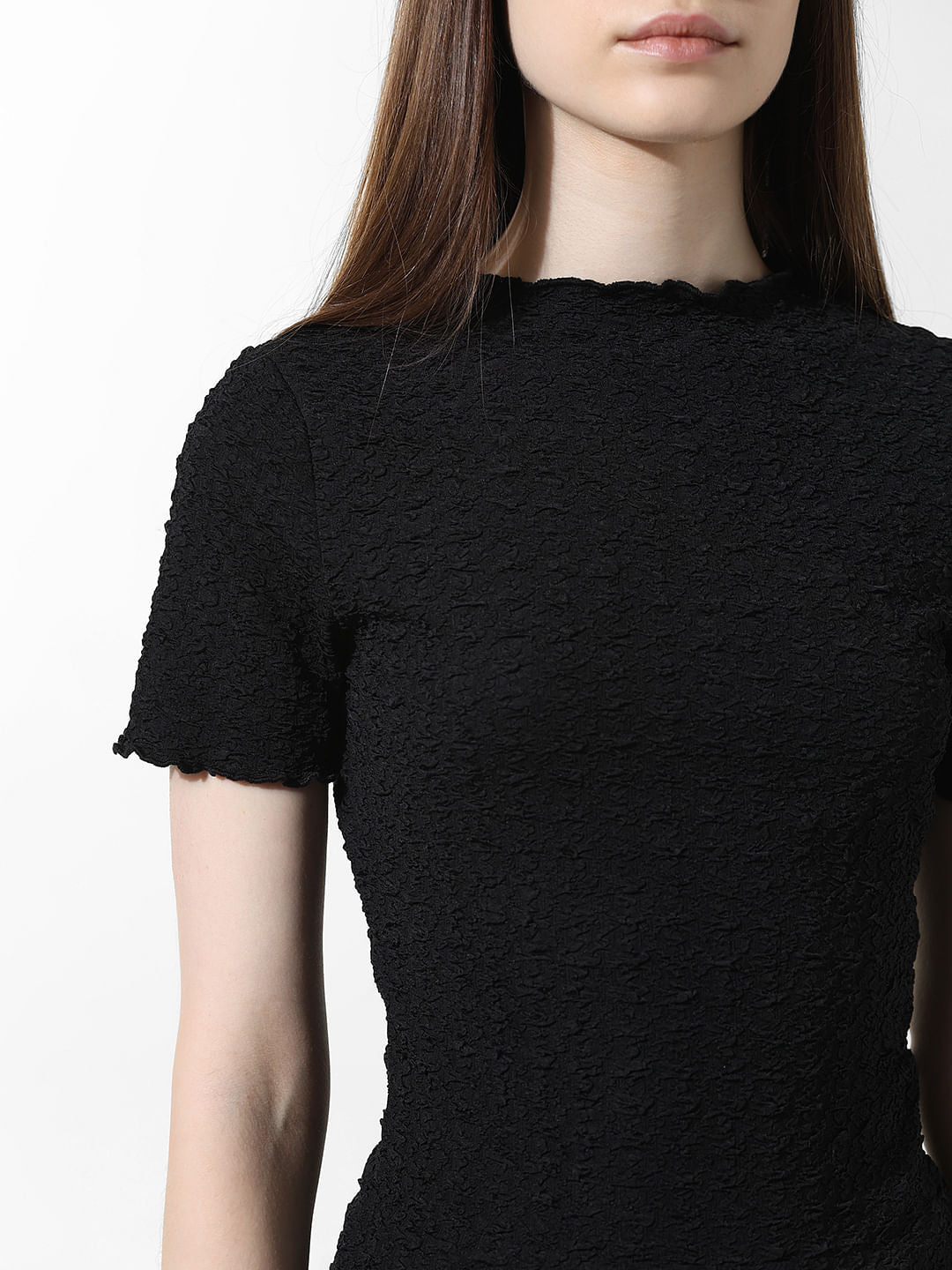 Black Textured T-Shirt