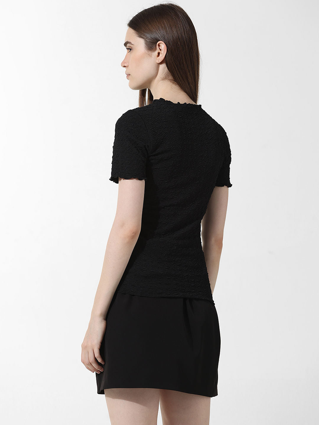 Black Textured T-Shirt