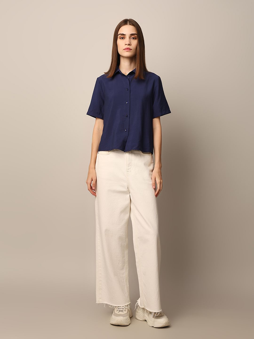 Dark Blue Viscose Shirt