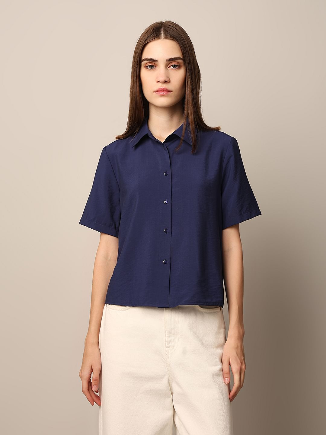 Dark Blue Viscose Shirt
