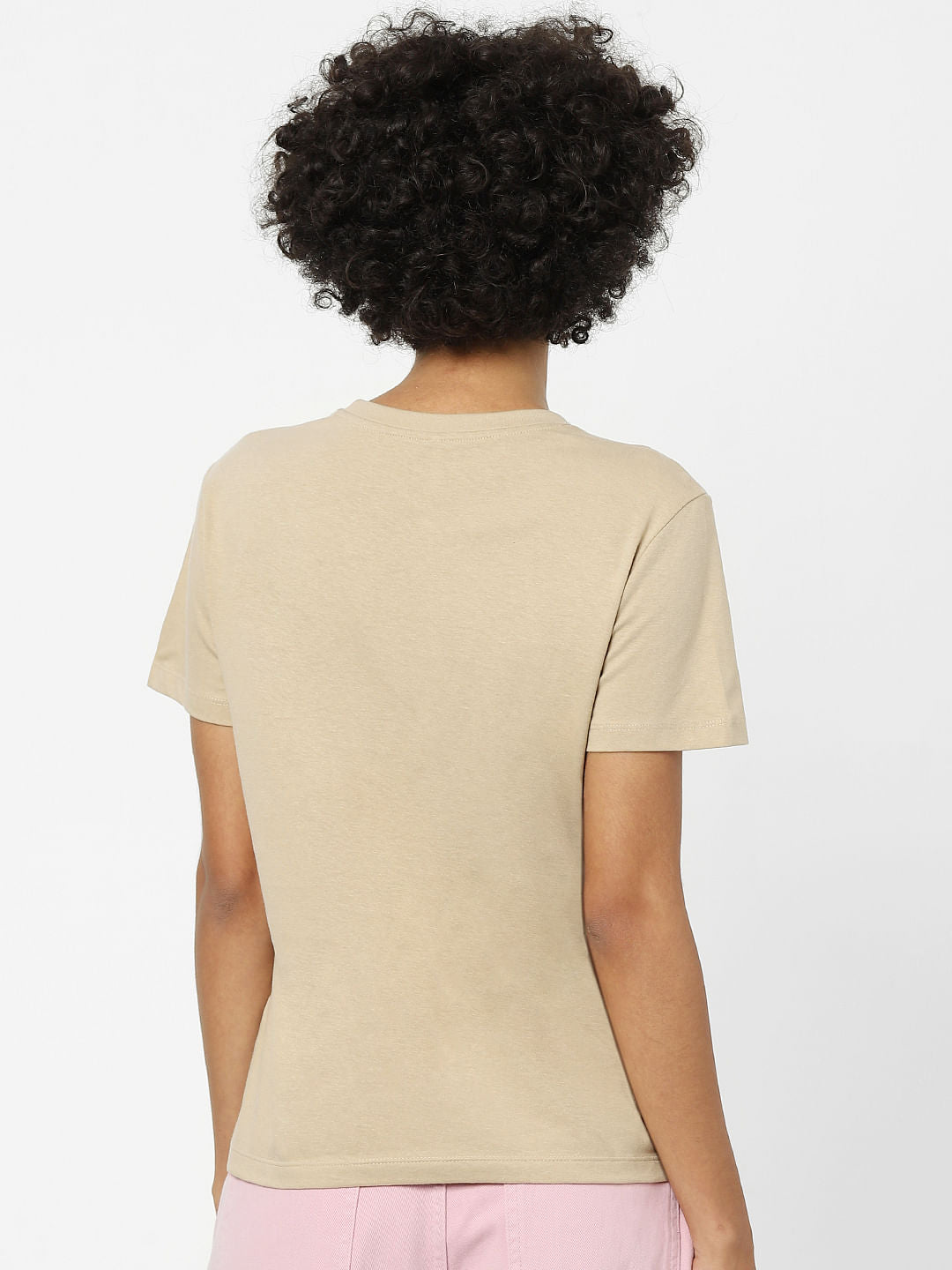 Beige Graphic Print T-Shirt
