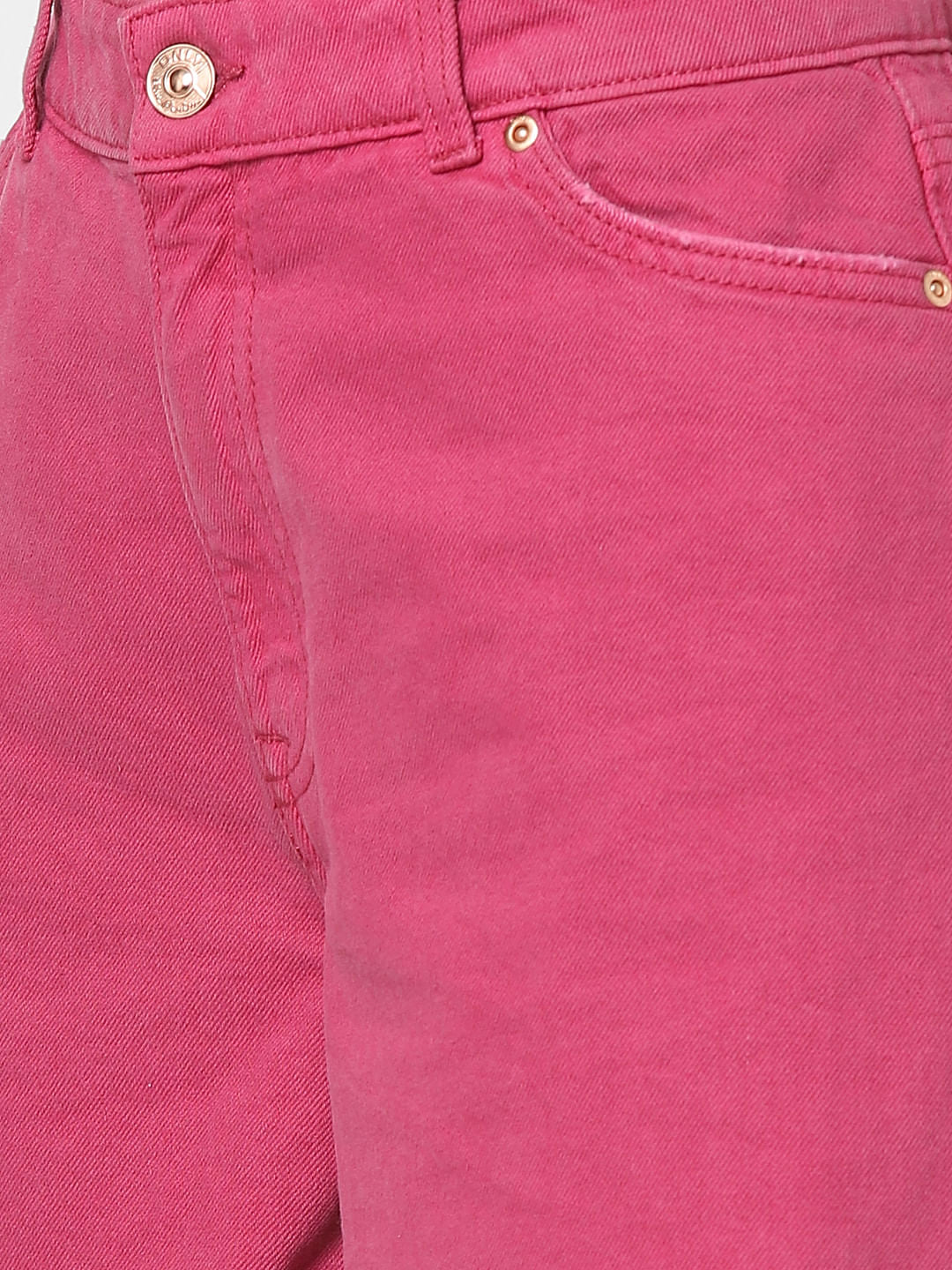 Pink High Waist Bermuda Shorts