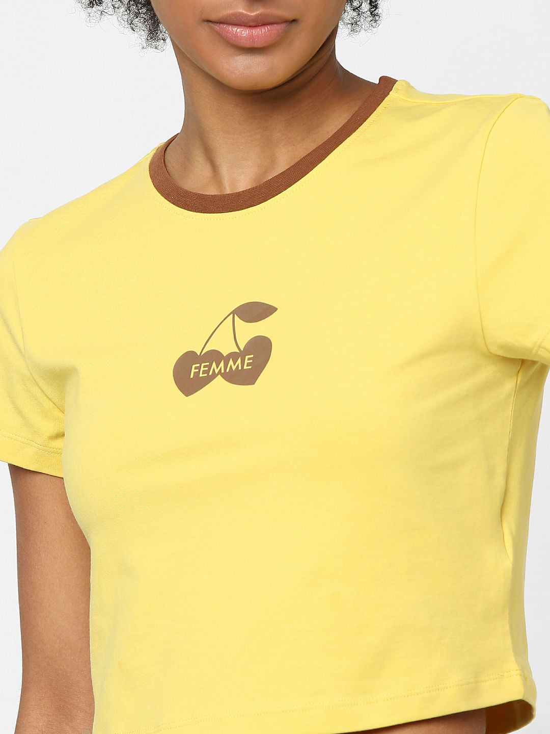 Yellow Cropped T-Shirt
