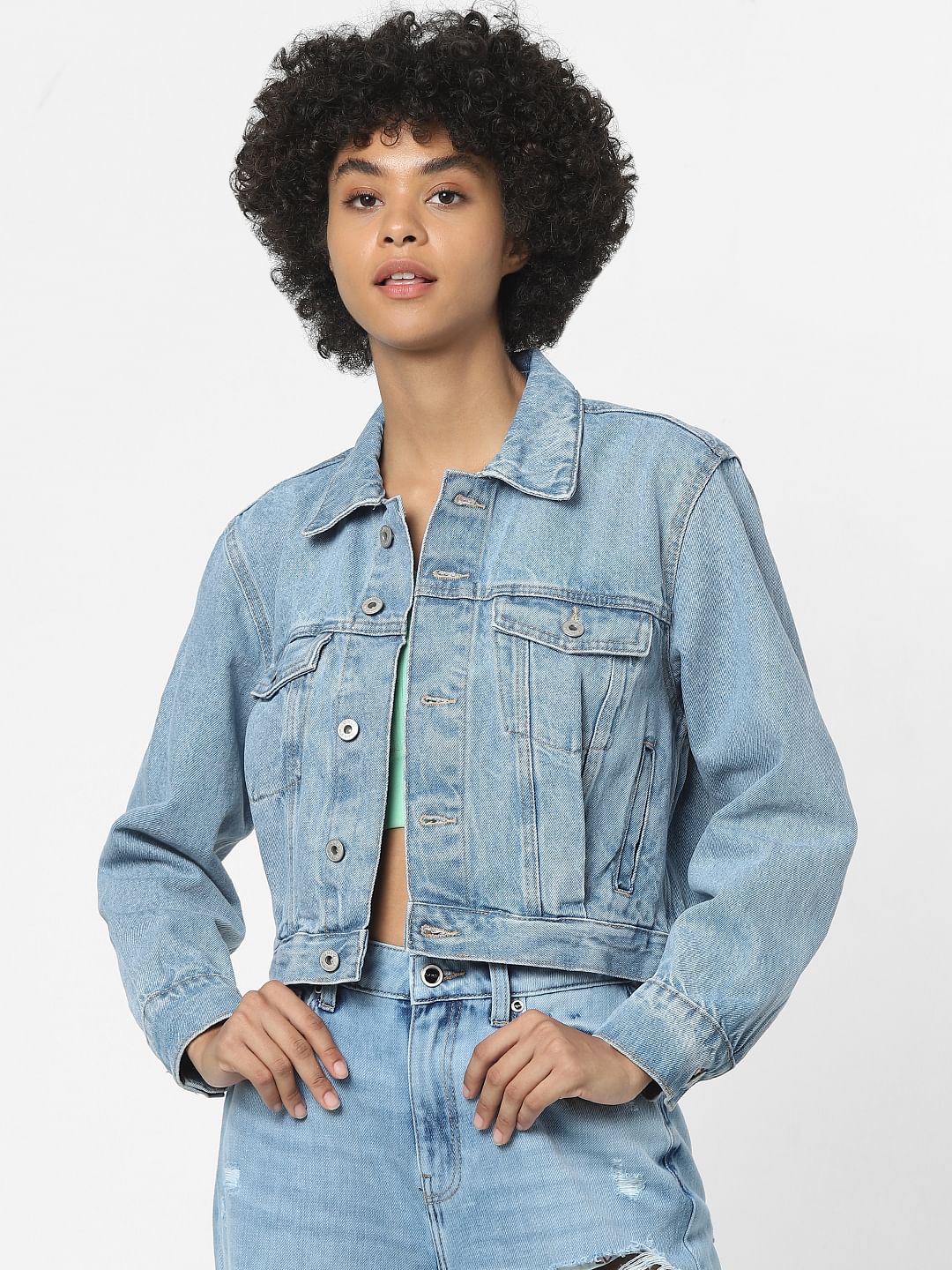 Light Blue Washed Denim Jacket