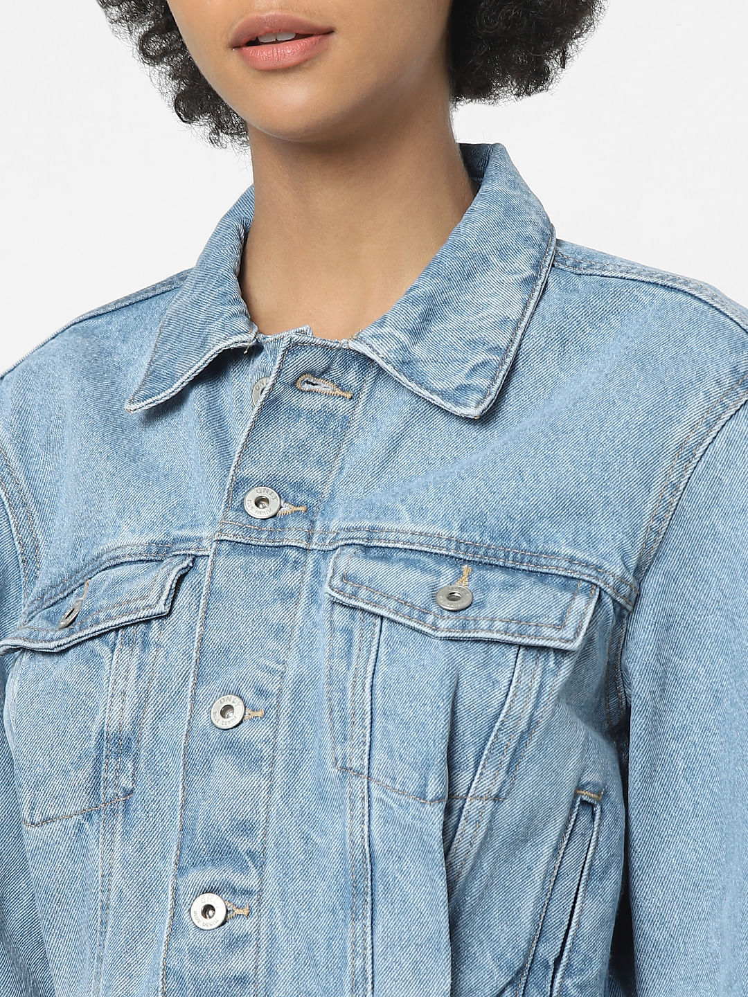 Light Blue Washed Denim Jacket