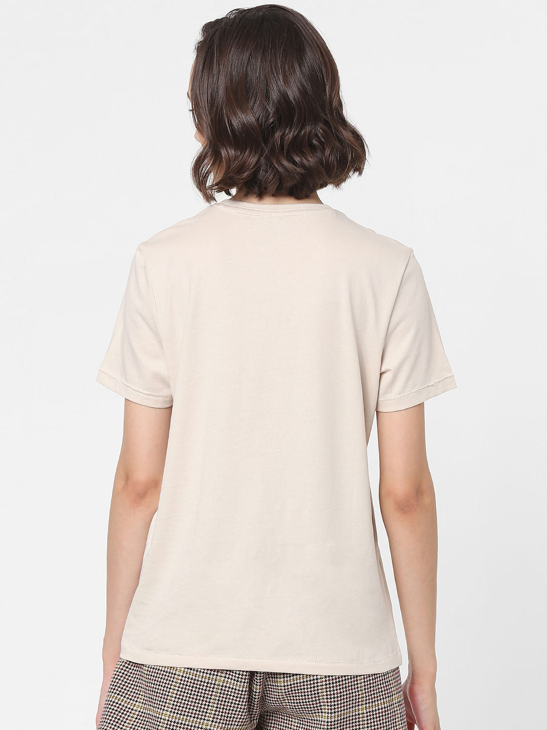 Beige Graphic Print T-Shirt
