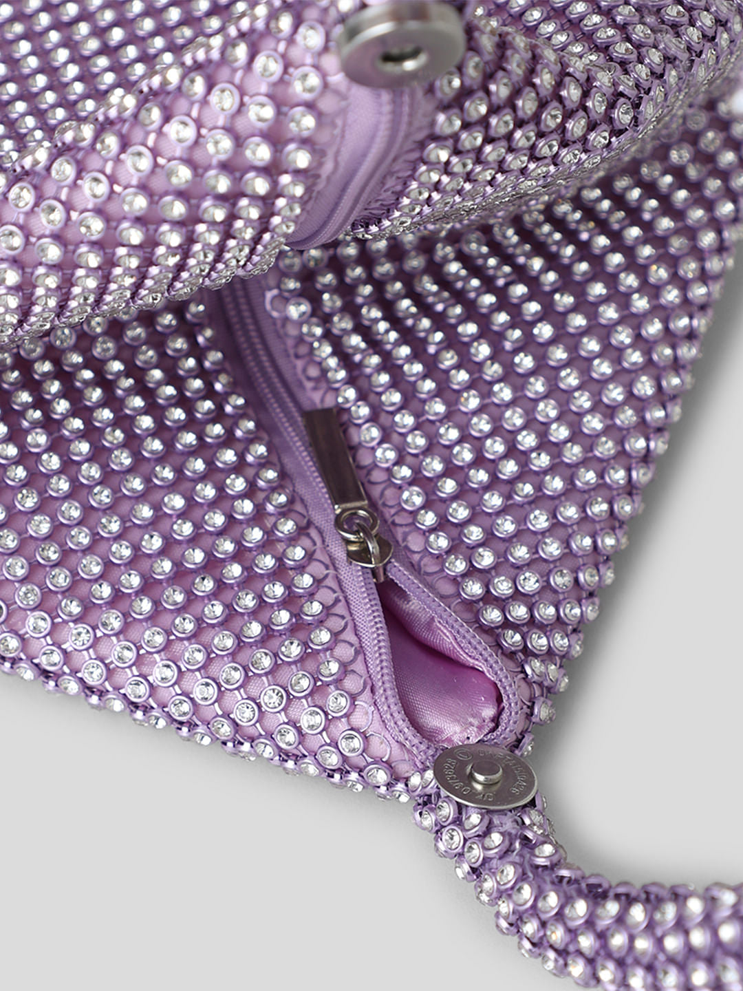 Purple Embellished Handbag
