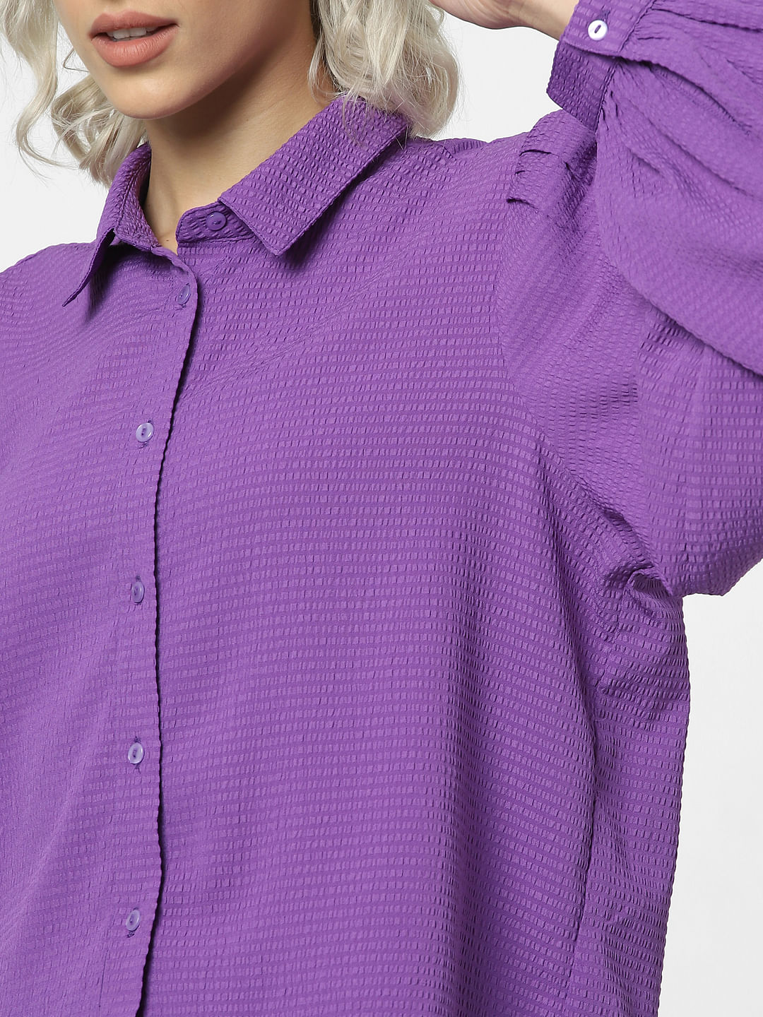 Purple Textured Shirt