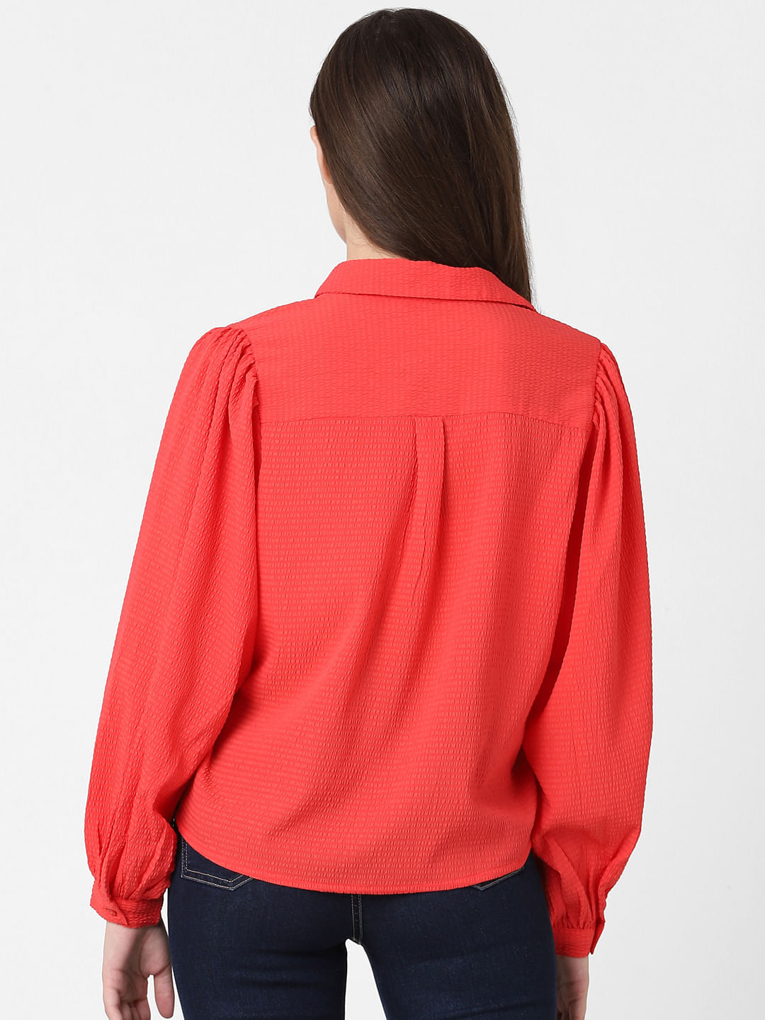 Red Textured Shirt