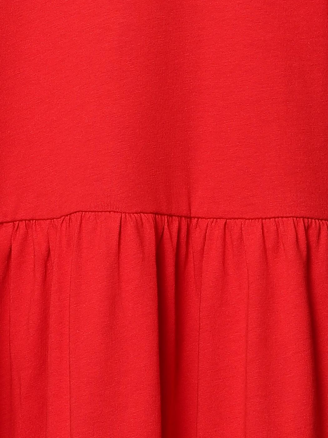 Girls Red Tiered Dress