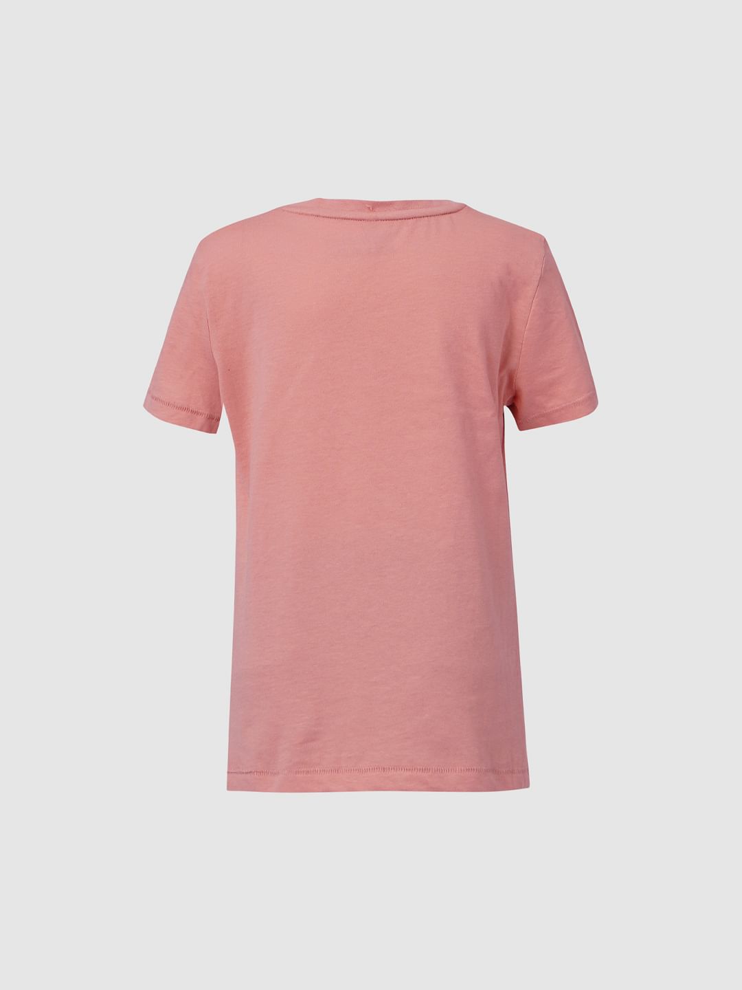 Pink Sequin Embroidered T-Shirt