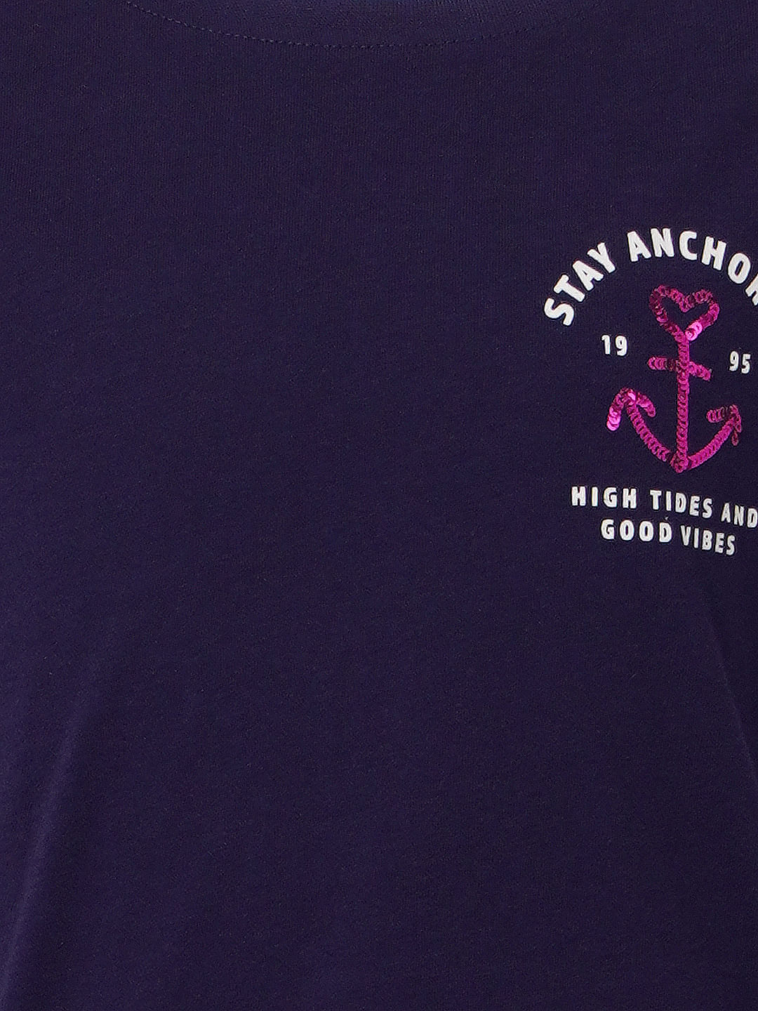 Navy Blue Graphic Print T-Shirt