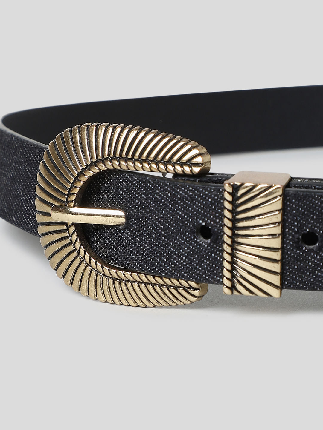 Black Denim Jeans Belt