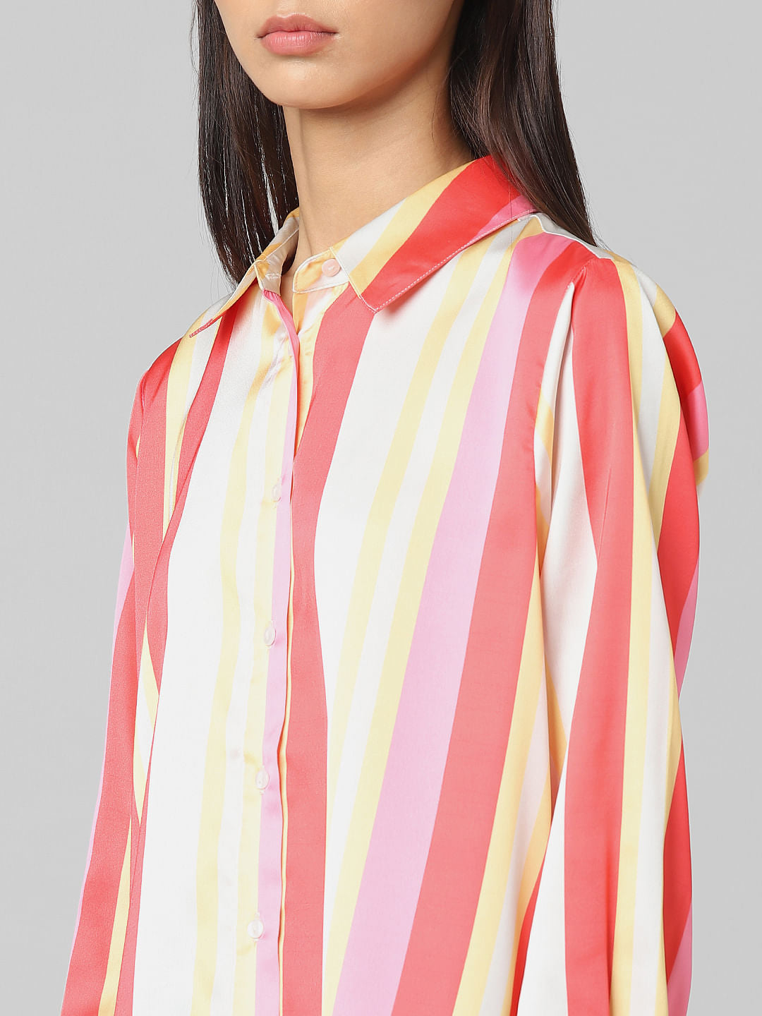 Pink Colourblocked Shirt