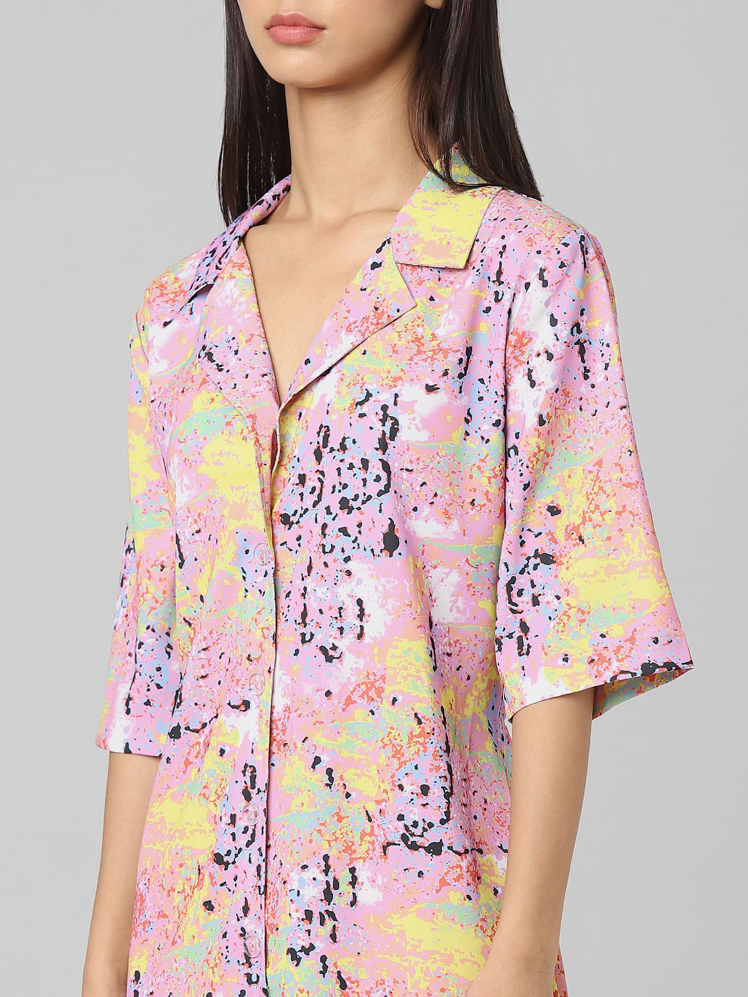 Pink Printed Playsuit
