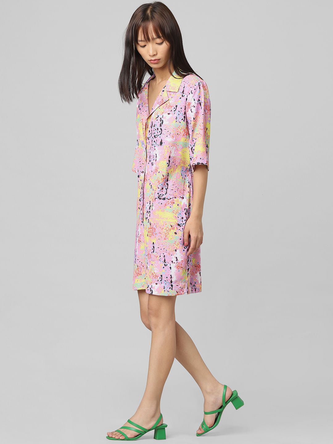 Pink Printed Playsuit