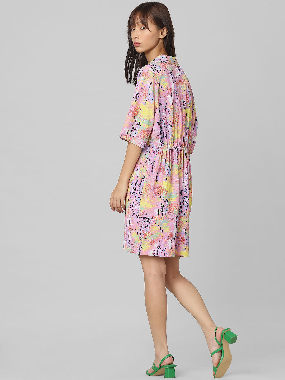 Pink Printed Playsuit