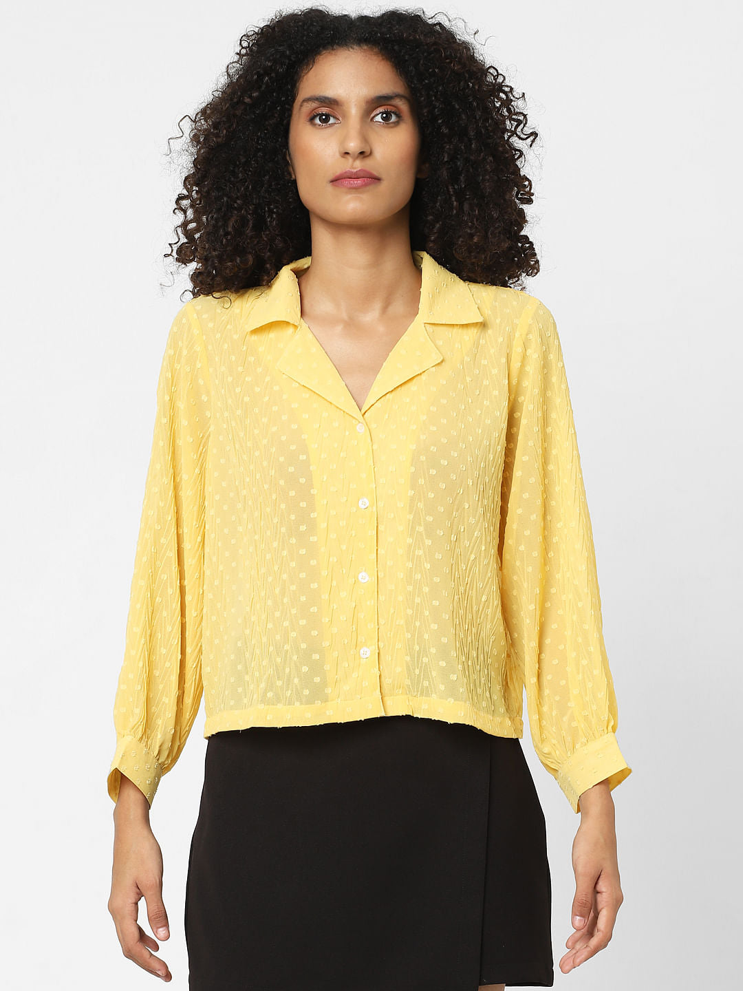 Yellow Printed Shirt