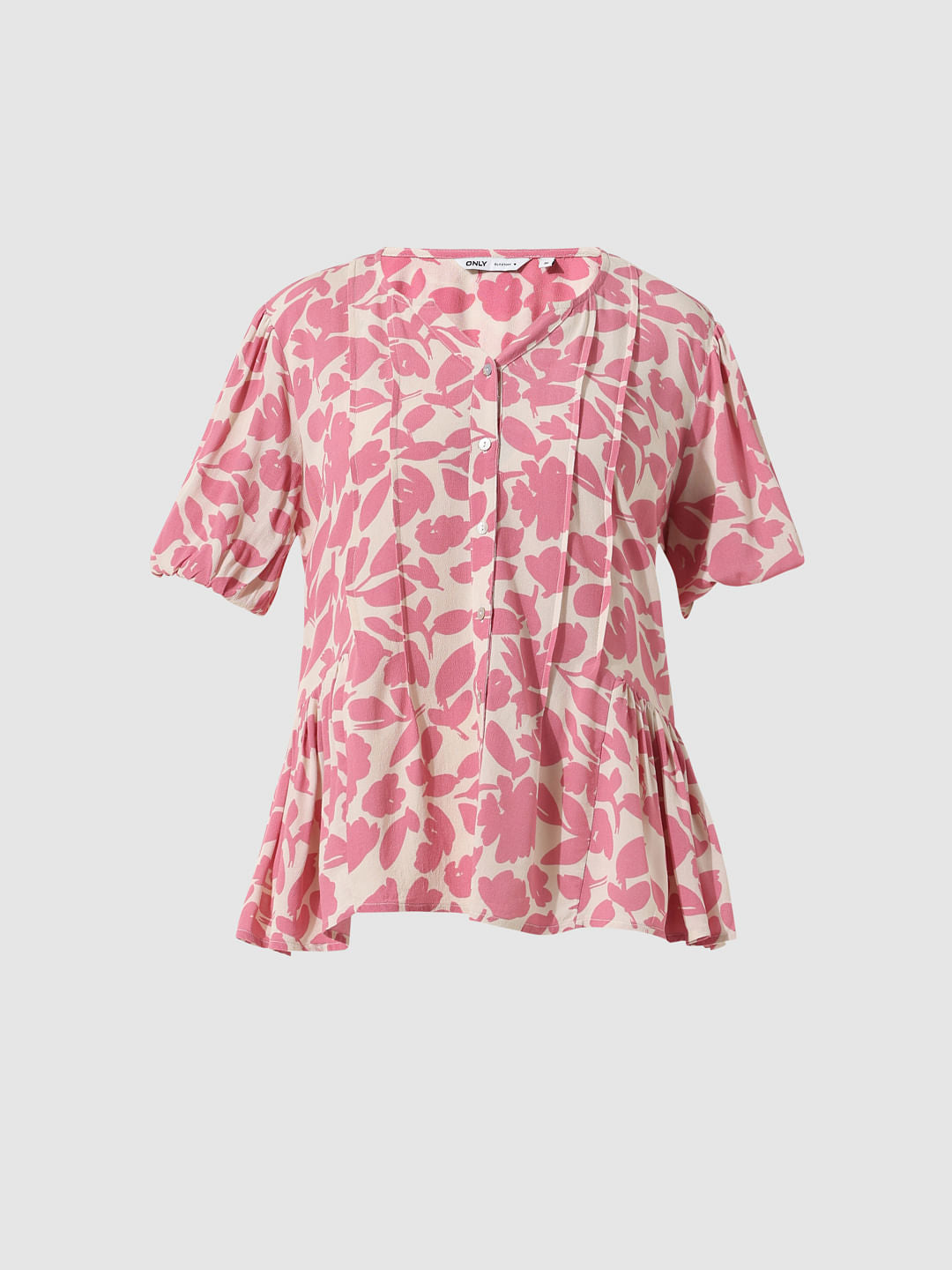 Pink Floral Print Top
