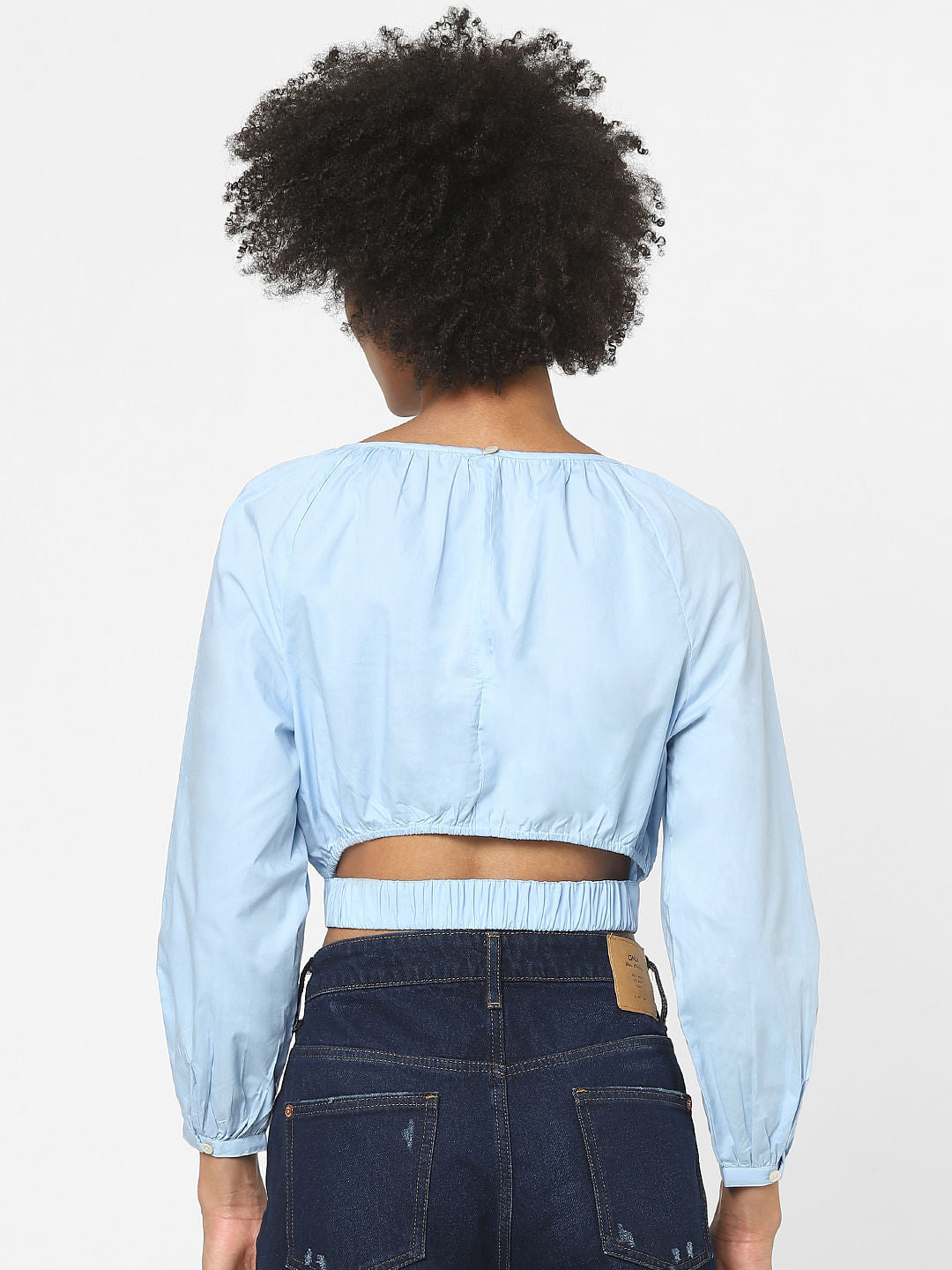 Blue Cropped Blouse