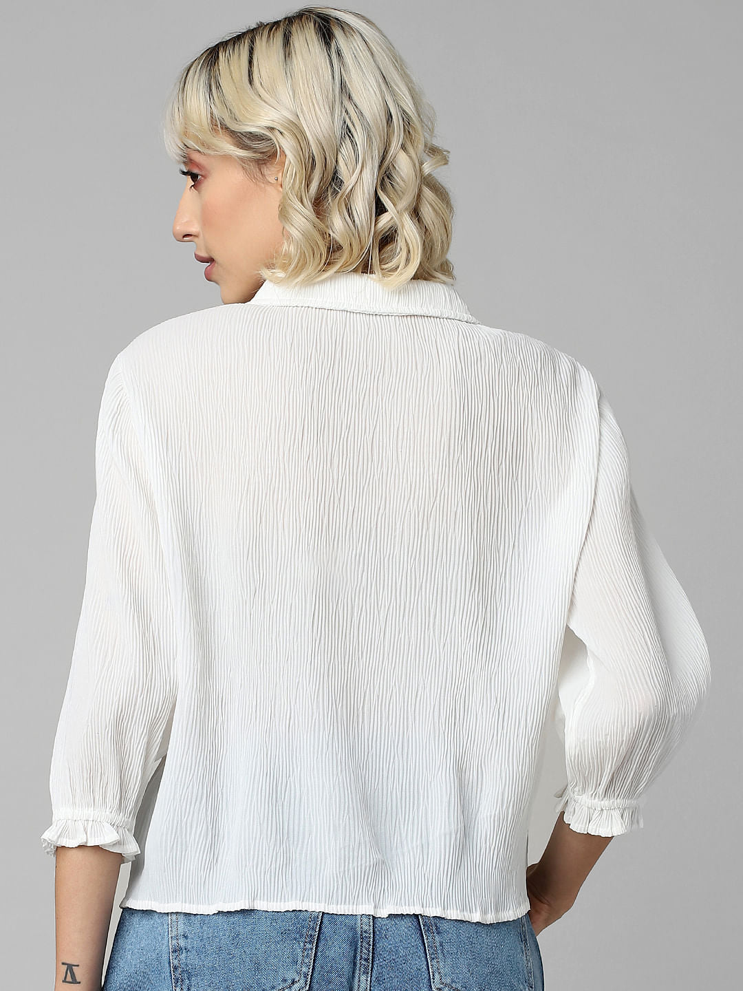 White Crinkled Shirt