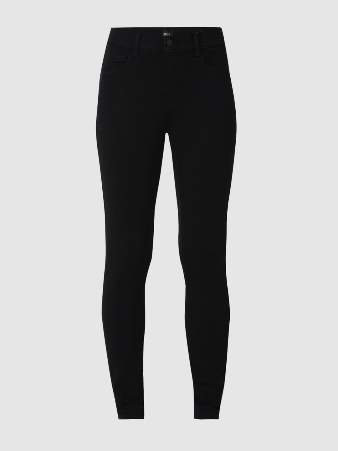 Black Mid Rise Skinny Jeggings