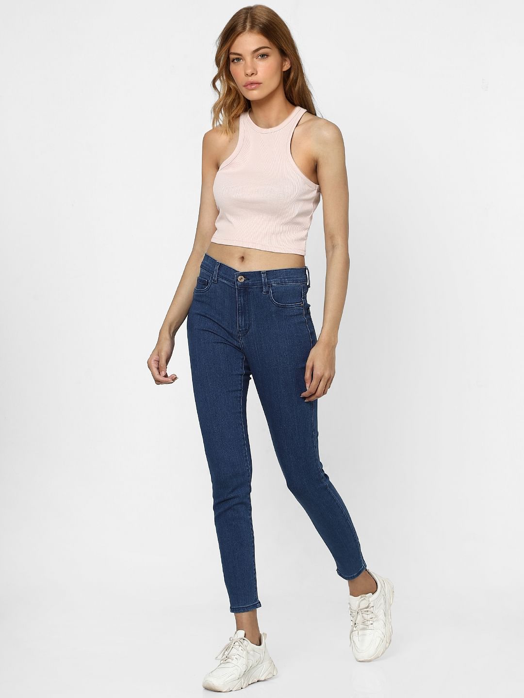 Blue High Rise Jeggings