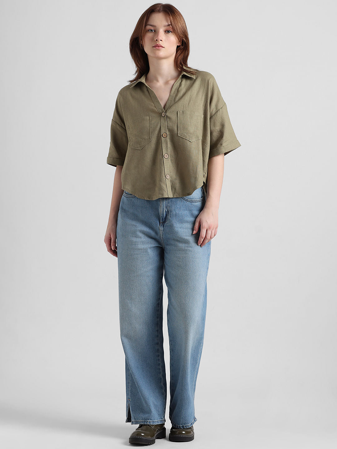 Green Short Sleeves Shirt