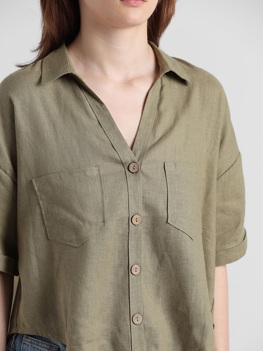 Green Short Sleeves Shirt
