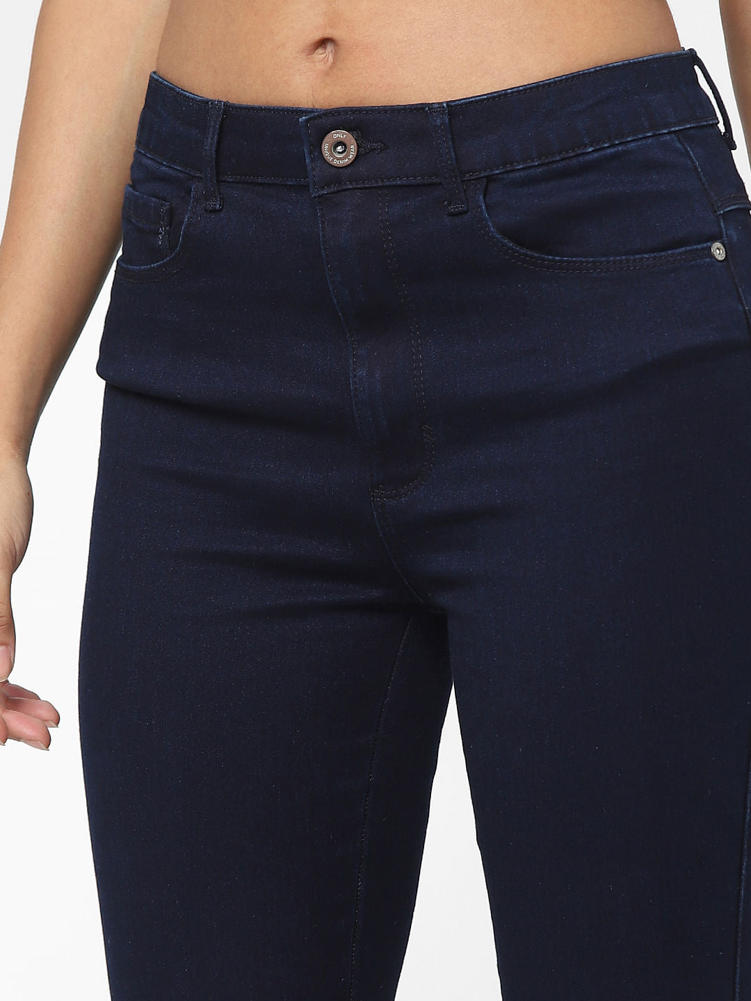 Dark Blue High Waist Skinny Fit Jeans