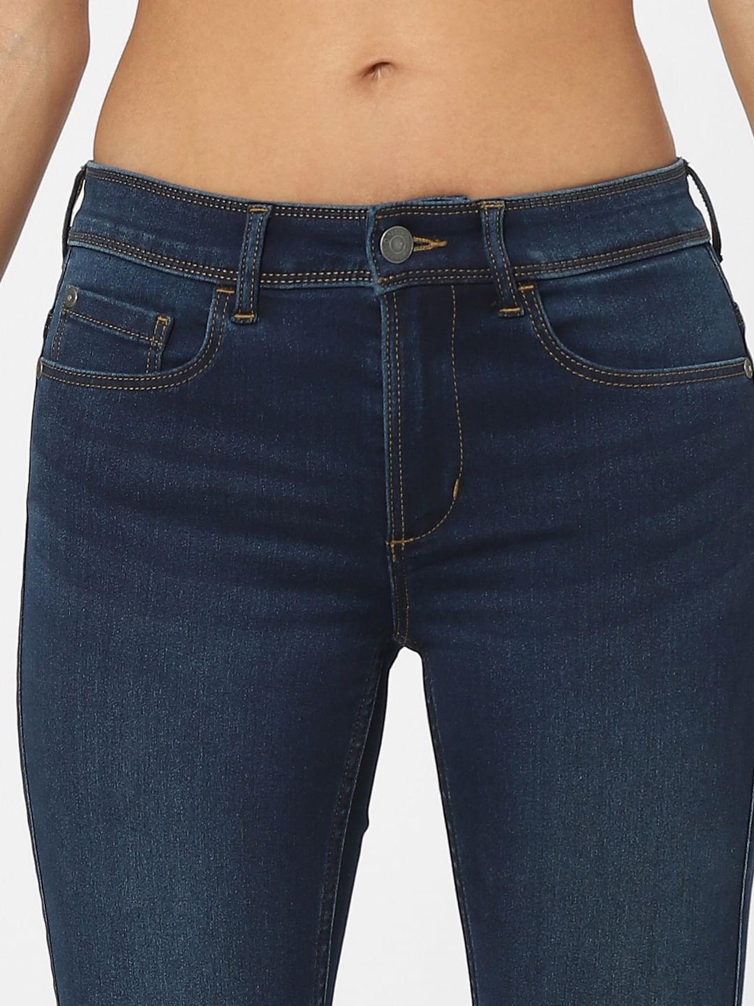 Blue High Waist Skinny Jeans