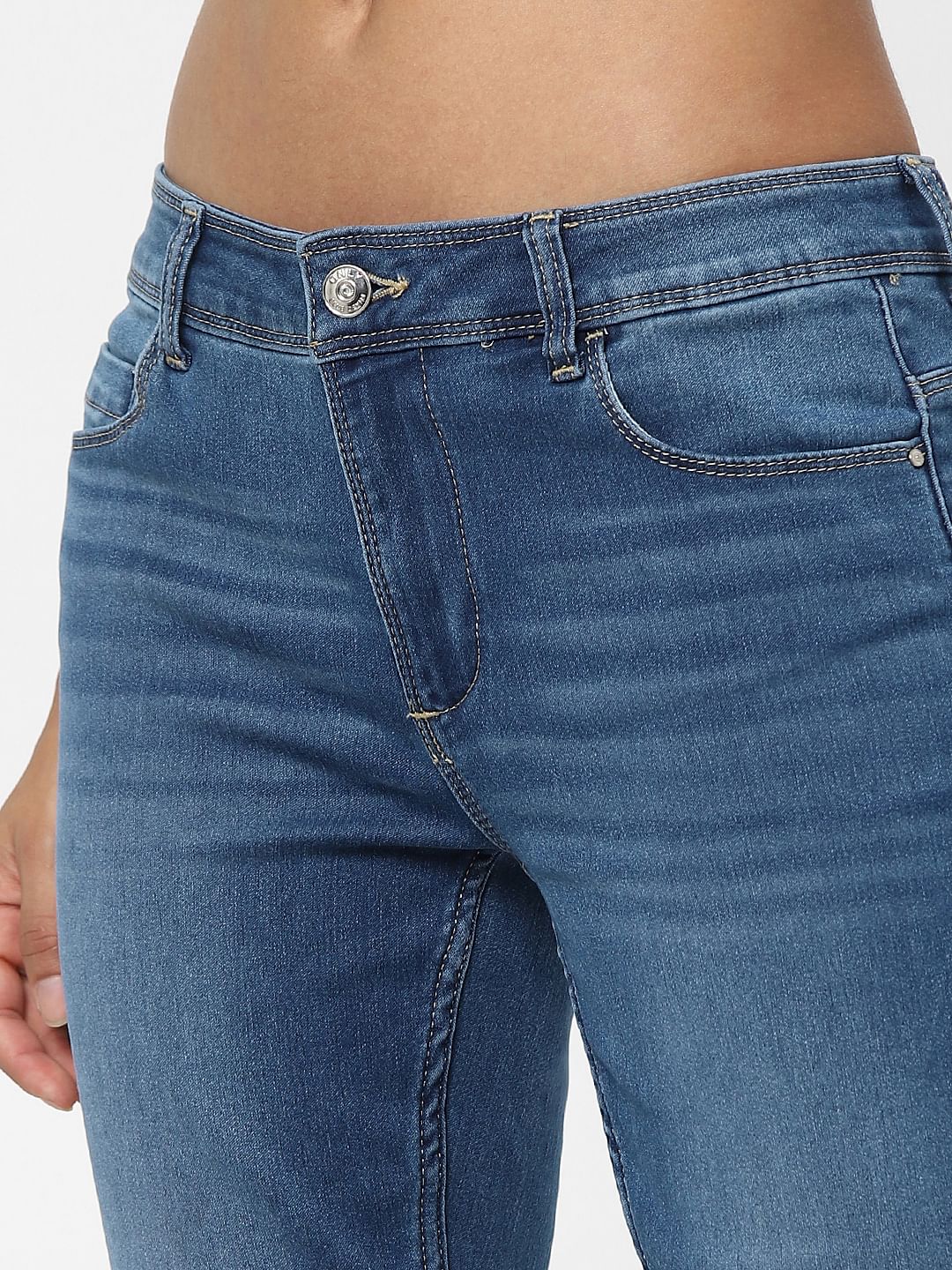 Blue High Waist Skinny Fit Jeans