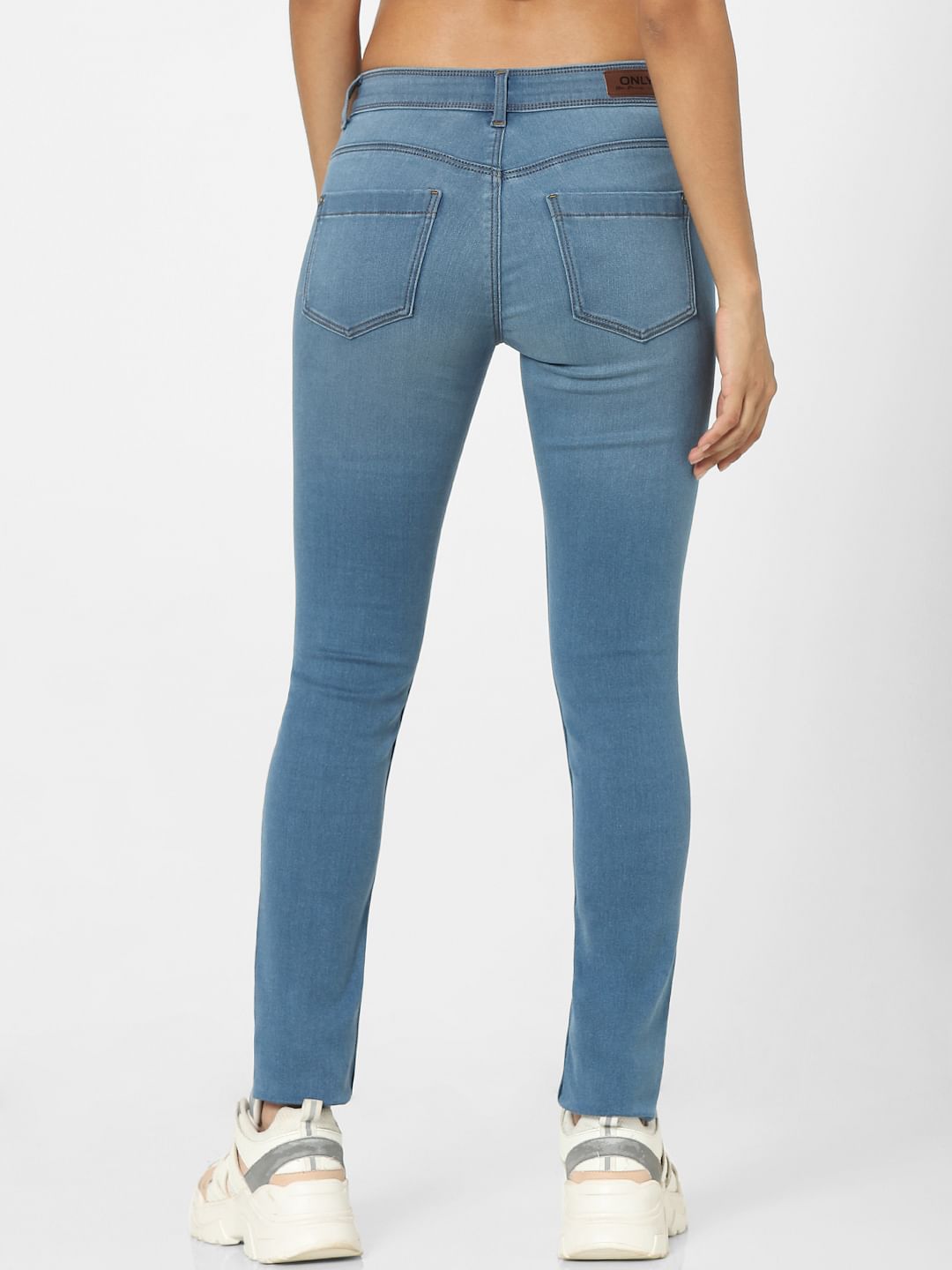 Light Blue High Waist Skinny Jeans